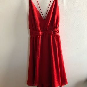 Express empire waist open back dress